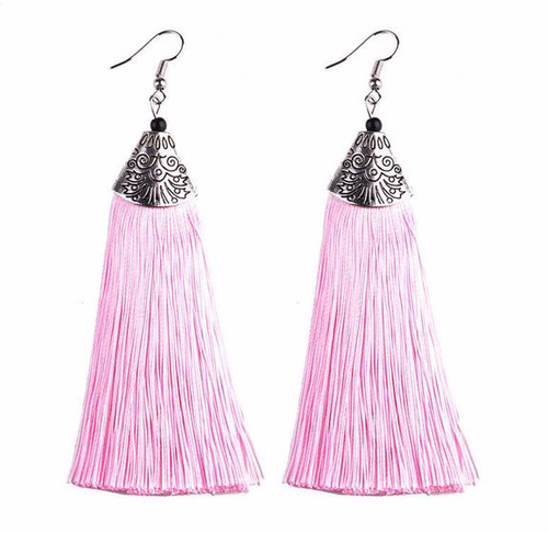 Tassel Silk Earrings