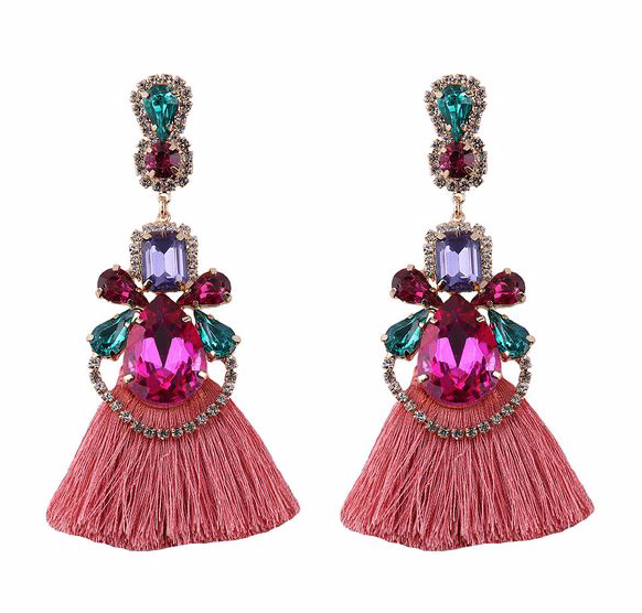 Pink Bohemian Earrings