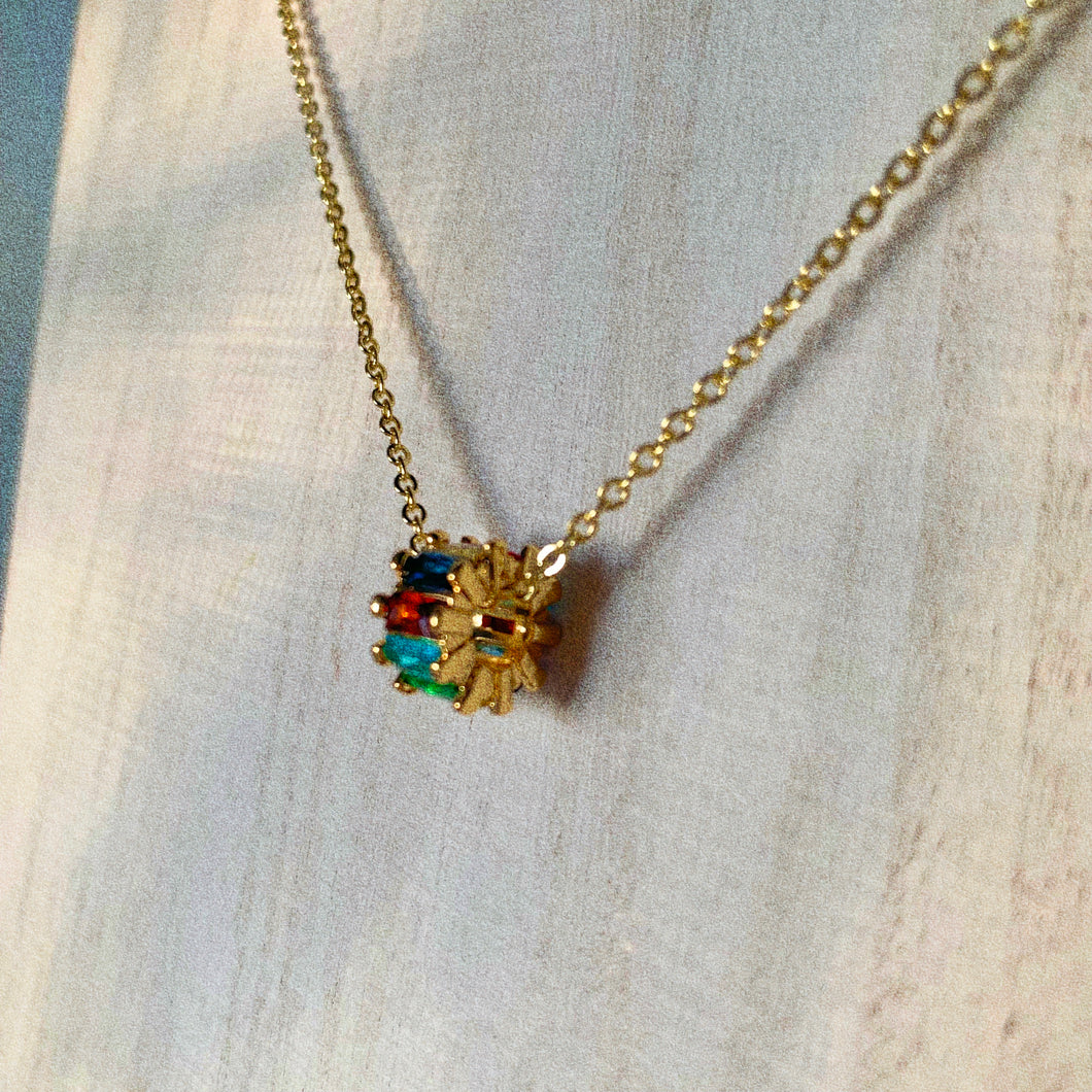 Gem Wheel Necklace