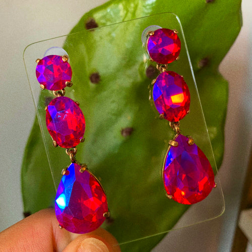 Pink Diamond Drop Earrings