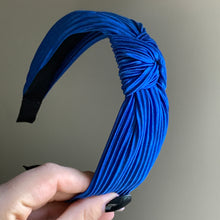 Dodger Blue Pleated Headband