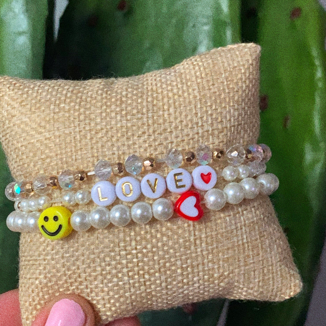 Sparkle, Love & Smile Bracelets